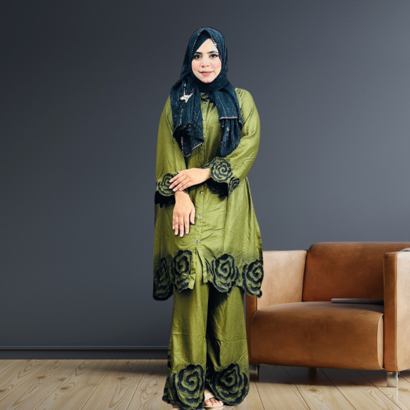 Sequence Cutwork Shirt Dress