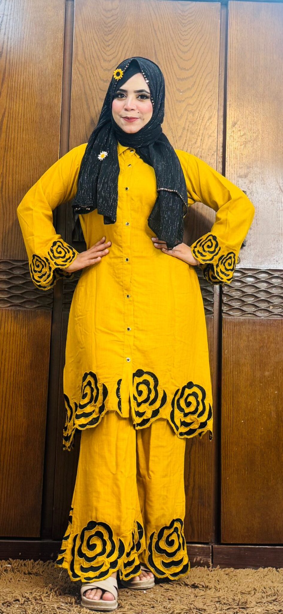 Sequence Cutwork Shirt Dress - Image 2
