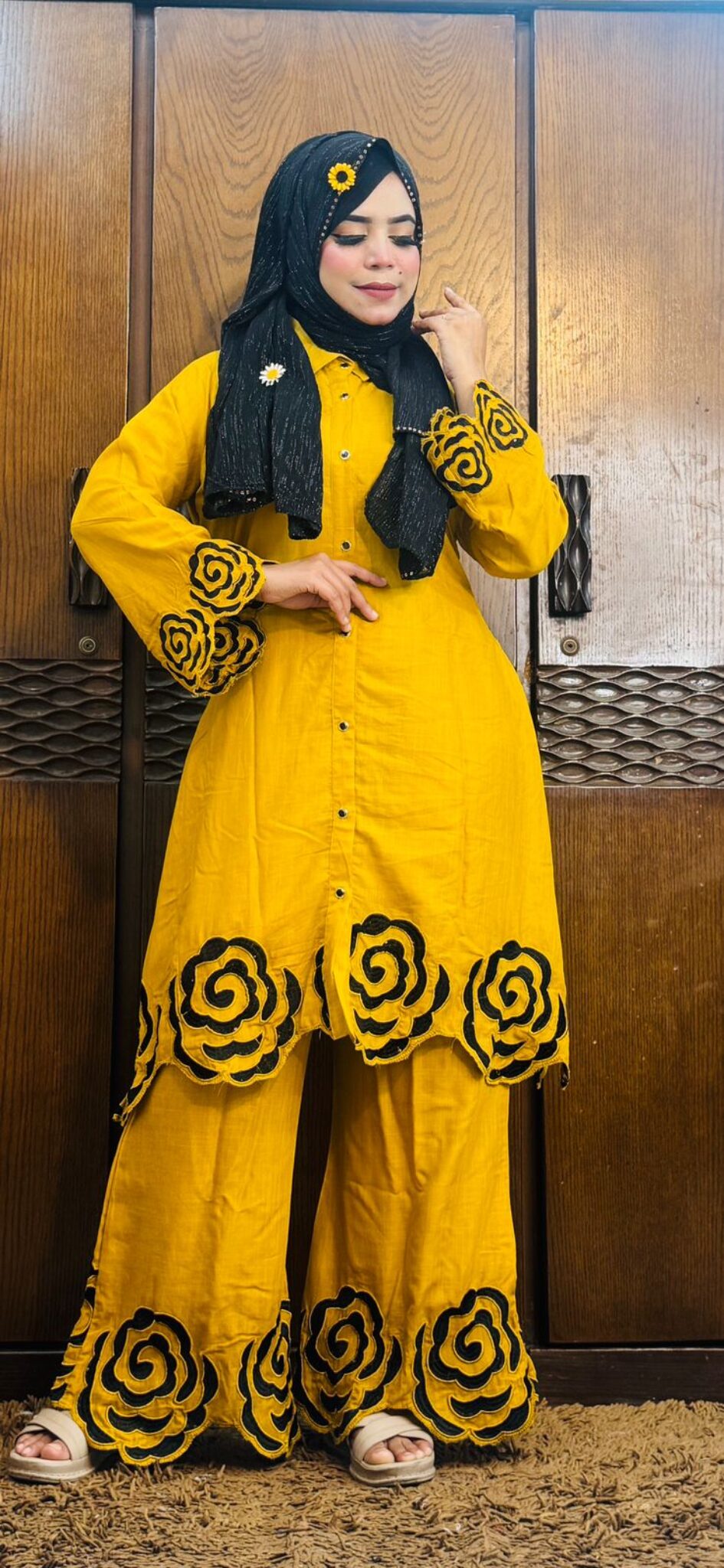 Sequence Cutwork Shirt Dress - Image 3