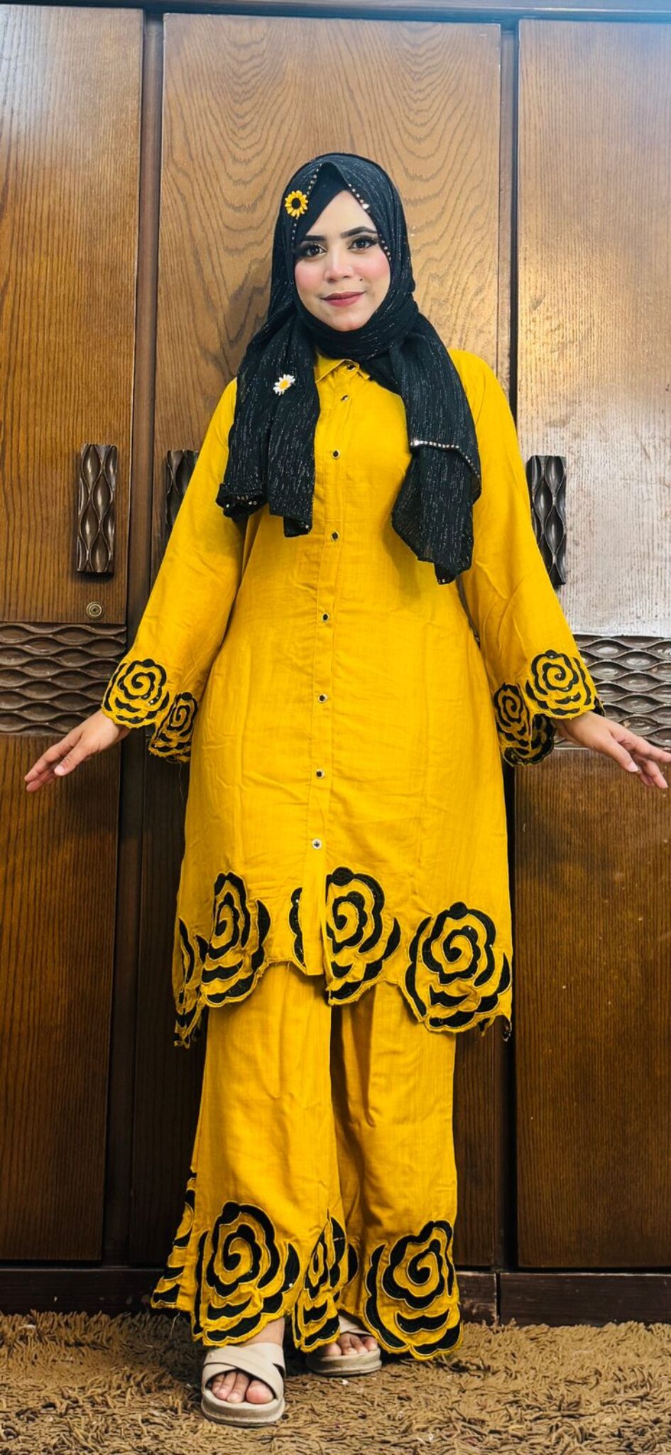 Sequence Cutwork Shirt Dress - Image 4