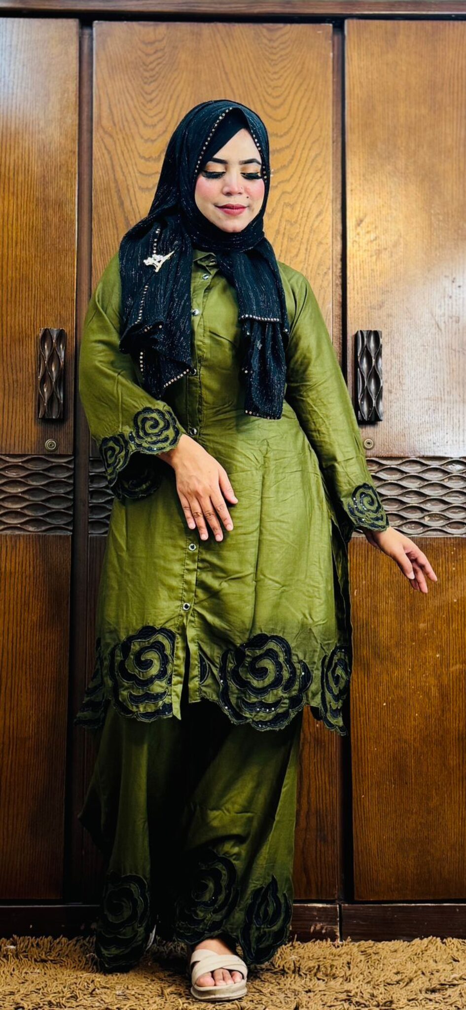 Sequence Cutwork Shirt Dress - Image 6